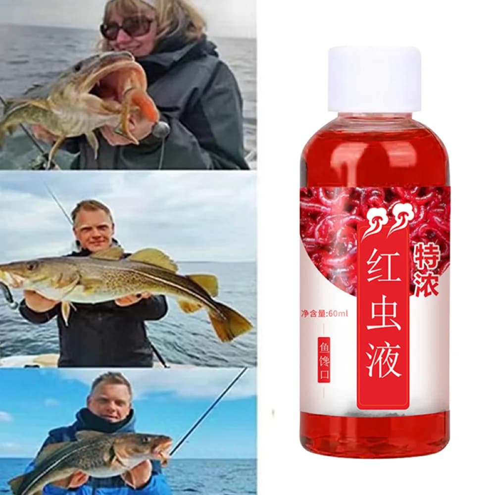 Attractant Liquide Vers de Sang 60ml - Concentré pour Perche et Silure - Appât Pêche Additif