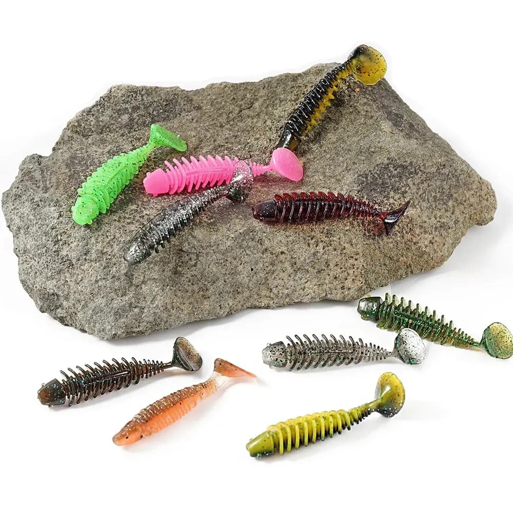 Leurre souple Sunmile 4cm pour perche, truite et bar - 20 leurres artificiels vers appâts souples pêche rocheuse
