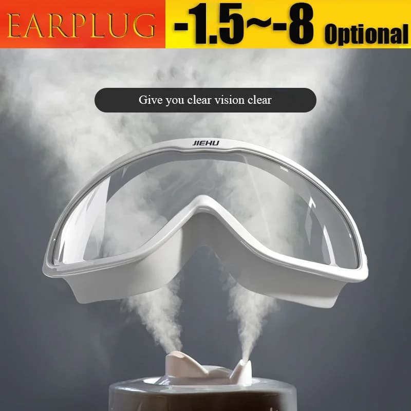 Masque de natation adultes étanche anti-buée avec verres miroir UV pour sports aquatiques