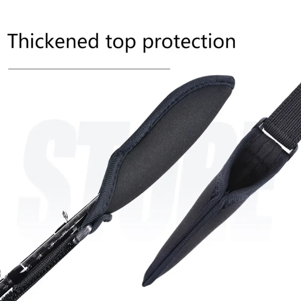 Sac de transport réglable pour cannes à pêche avec ceinture porte-équipement et protection canne et moulinet