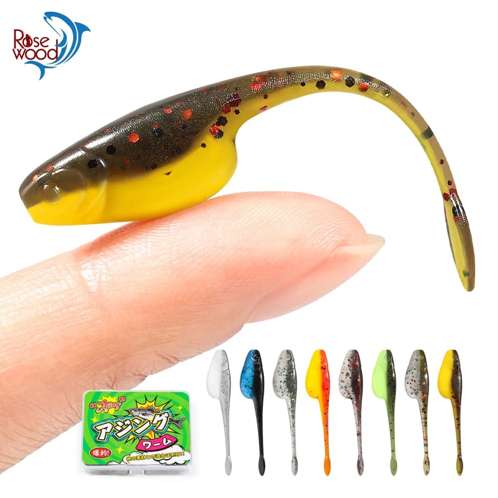 Leurre Souple TPR 5cm Shad Minnow pour la Pêche au Crappie et Rocher en Mer avec