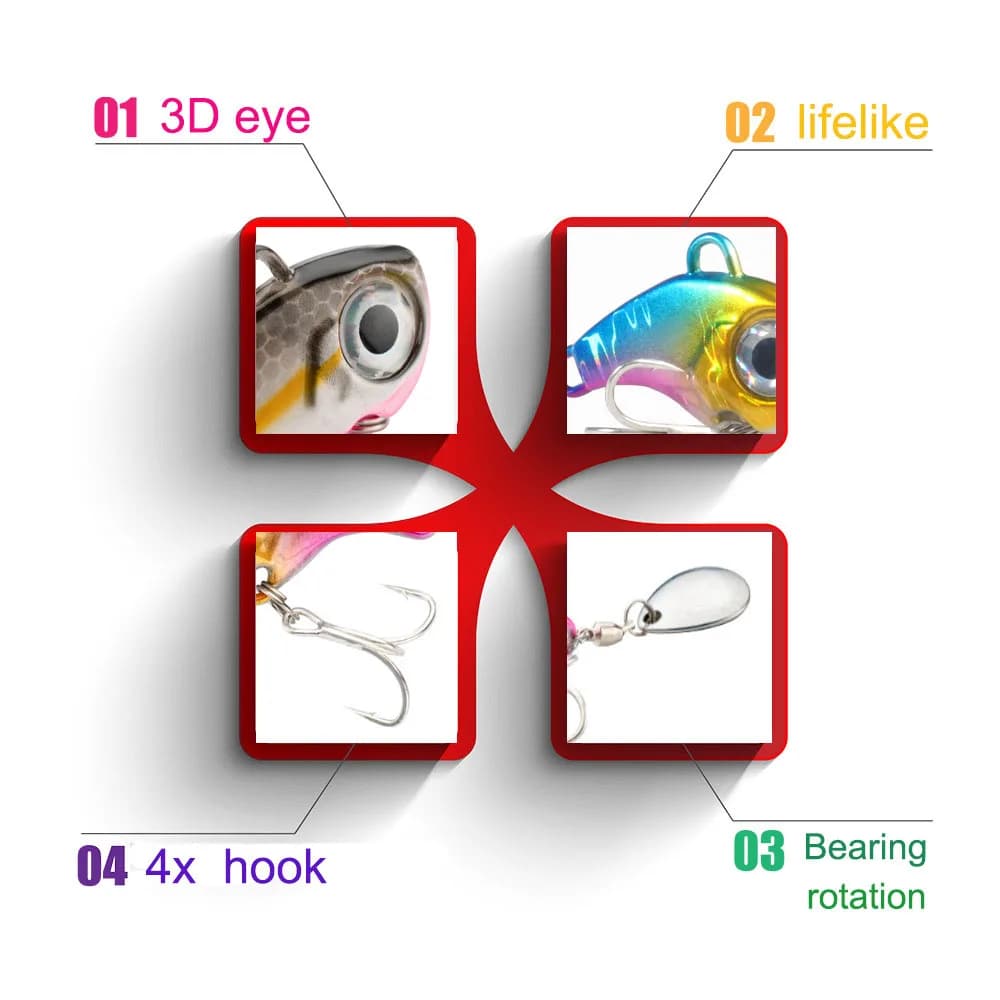 Leurre métal vibrant wobble spinner 10g 20g 30g pour la pêche aux leurres artificiels