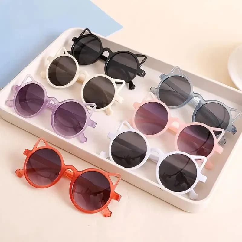 Lunettes de soleil enfants oreilles animaux mignons vintage protection solaire pêche famille