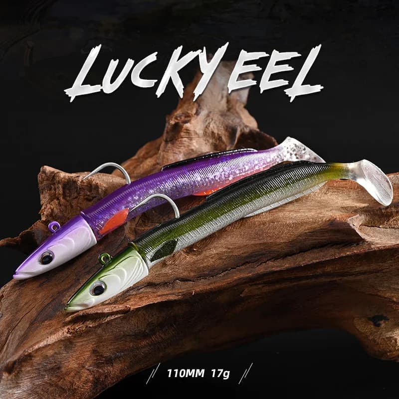 Leurre souple sandeel vibrant 11cm 17g pour pêche en mer leurre souple à tête plombée