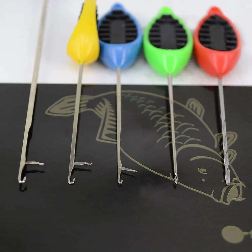 Kit de montage pour appâts de pêche à la carpe Hirisi avec aiguilles à porte et