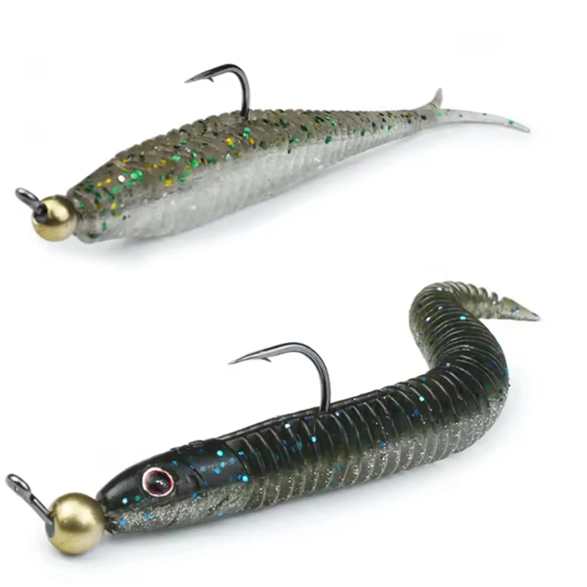 Lot de 5 hameçons jig micro 0.5g à 4g tête cuivre pour leurres souples et mini crankbait