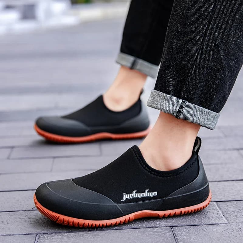Bottes de pluie homme mode bouche peu profonde anti-dérapant court tube pêche printemps été automne
