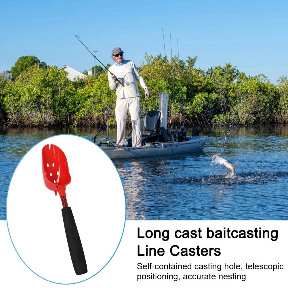 Cuillère de pêche rétractable légère avec manche long antidérapant pour lancer les appâts et esches
