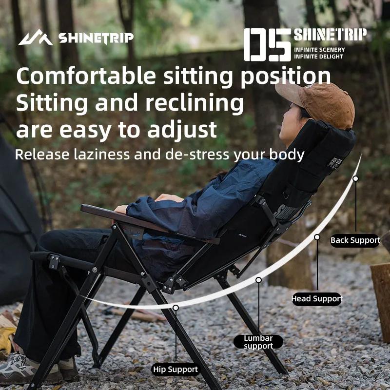 Chaise pliante réglable ShineTrip série 05 pour bureau pêche pique-nique camping