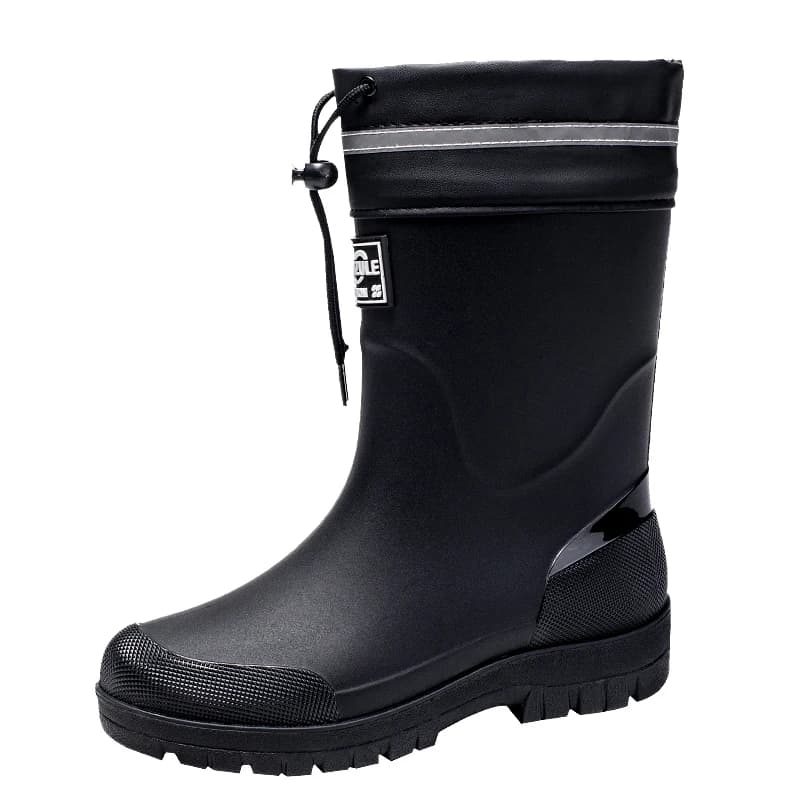 Bottes de pêche mi-mollet homme technologie avancée style coréen étudiant anti-dérapantes haute tube