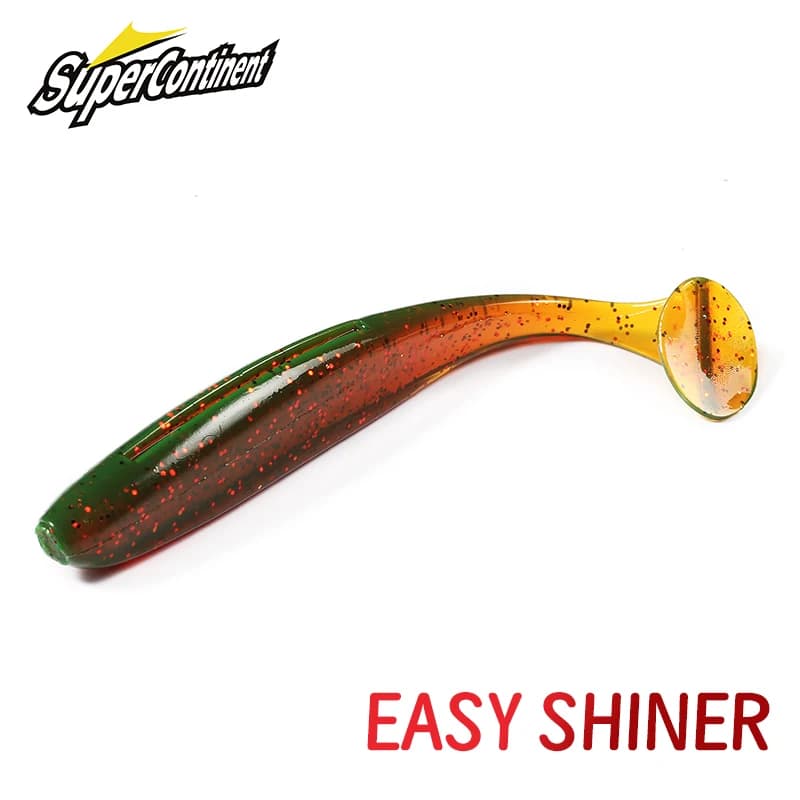 Leurre souple Supercontinent Shad T Tail double couleur, appât silicone pour la pêche 2020