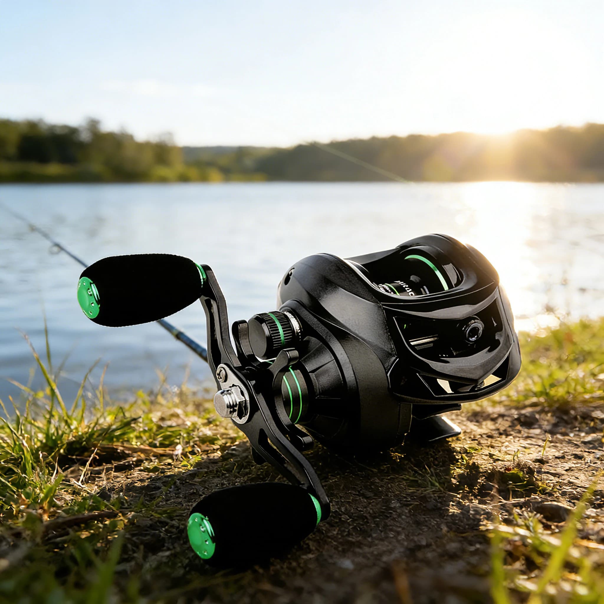 Moulinet de pêche casting tout métal 18+1 roulements frein 10kg ratio 7.2:1 pour lancer précis