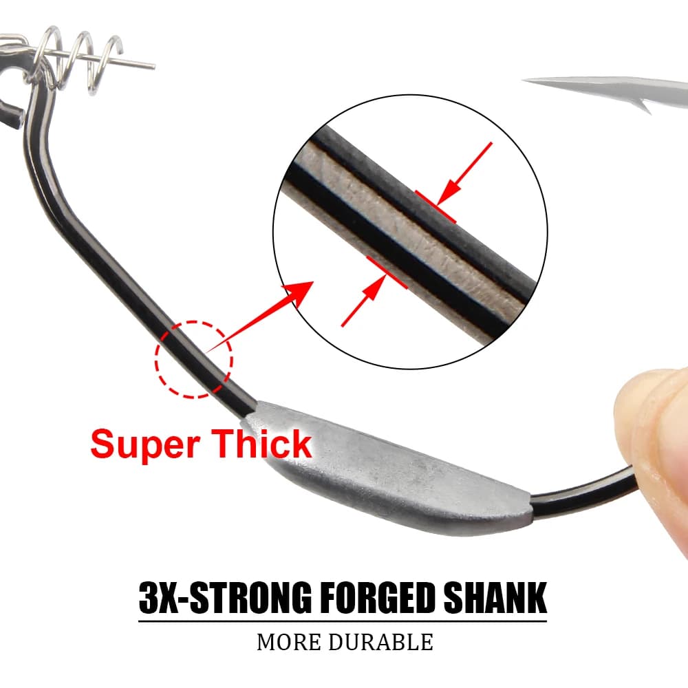 Hameçons lestés wide gap pour swimbaits pêche lourde eau douce mer gros poissons