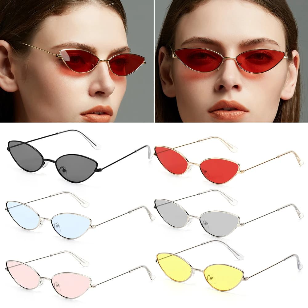 Lunettes chat rétro femme - Modèle cat eye vintage noir rouge rose protection UV400 tendance