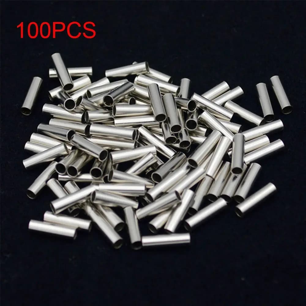 100 manchons sertissage cuivre aluminium pêche - Tubes de ligne 1.0-2.8mm pour accessoires pêche mer