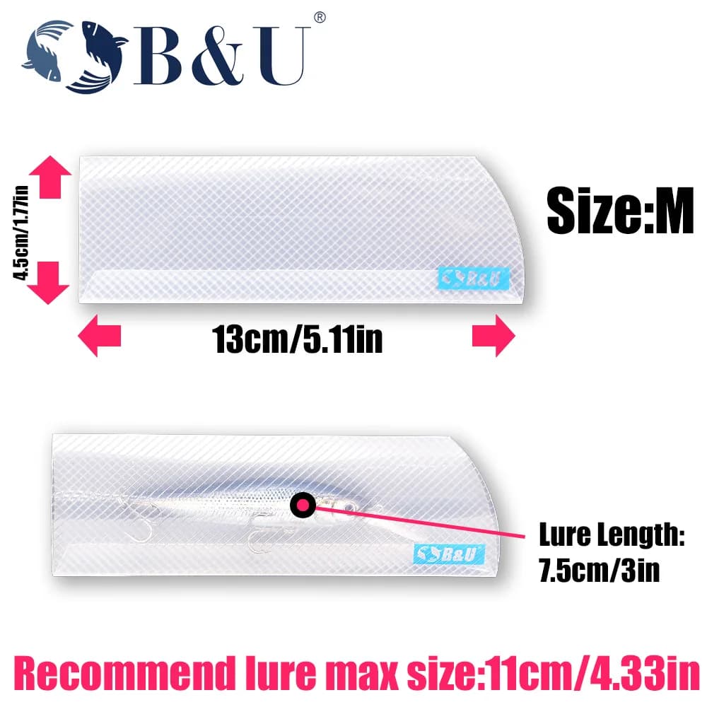 Sacs de rangement leurres B&U pour pêche eau douce et mer - Multiples formats pour leurres durs et souples