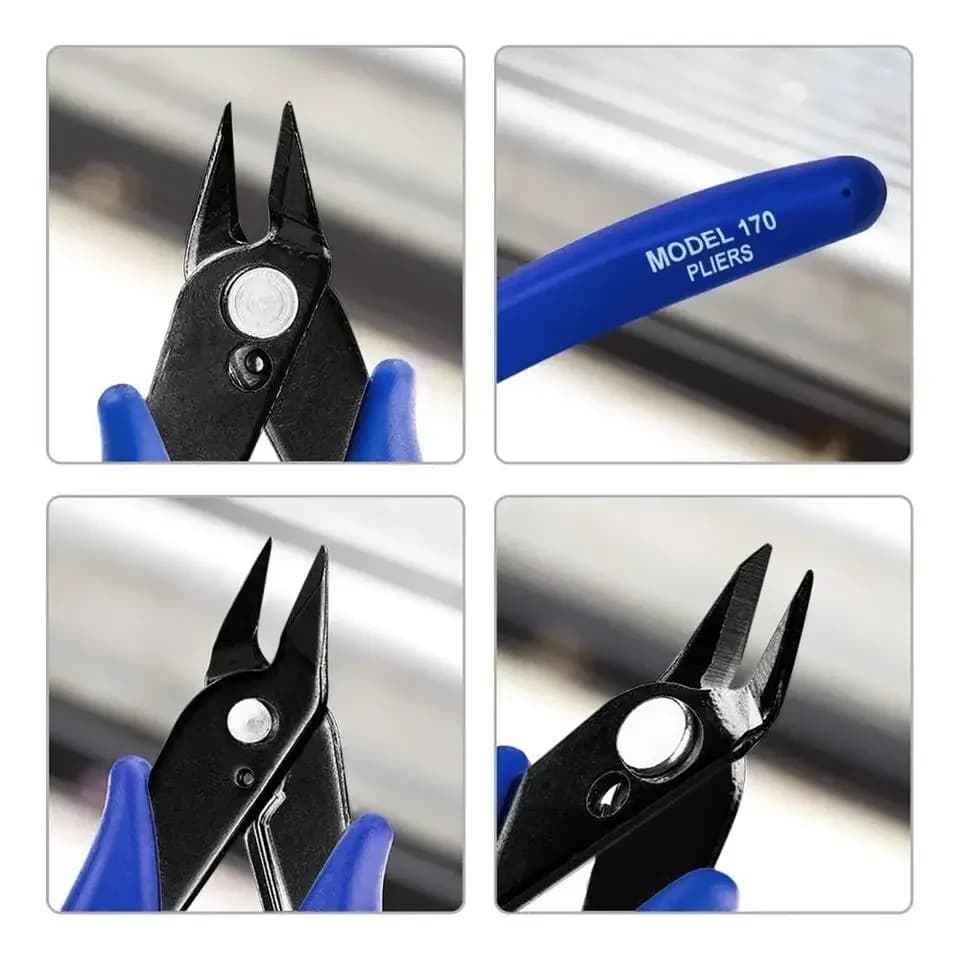 Pince coupe-fil diagonale 170mm rouge bleu - Mini pince coupe-câble pour électronique et travaux précis