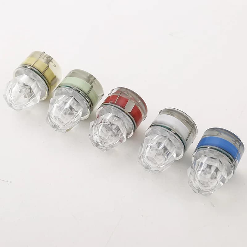 Lampe de pêche LED submersible profonde - Projecteur tube diamant étanche avec appât lumineux coloré