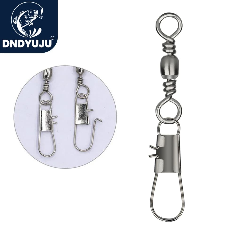 Connecteur de Leurres à Rouleaux en Acier Carbone pour Brochet 20-100 Pièces Accessoires Pêche