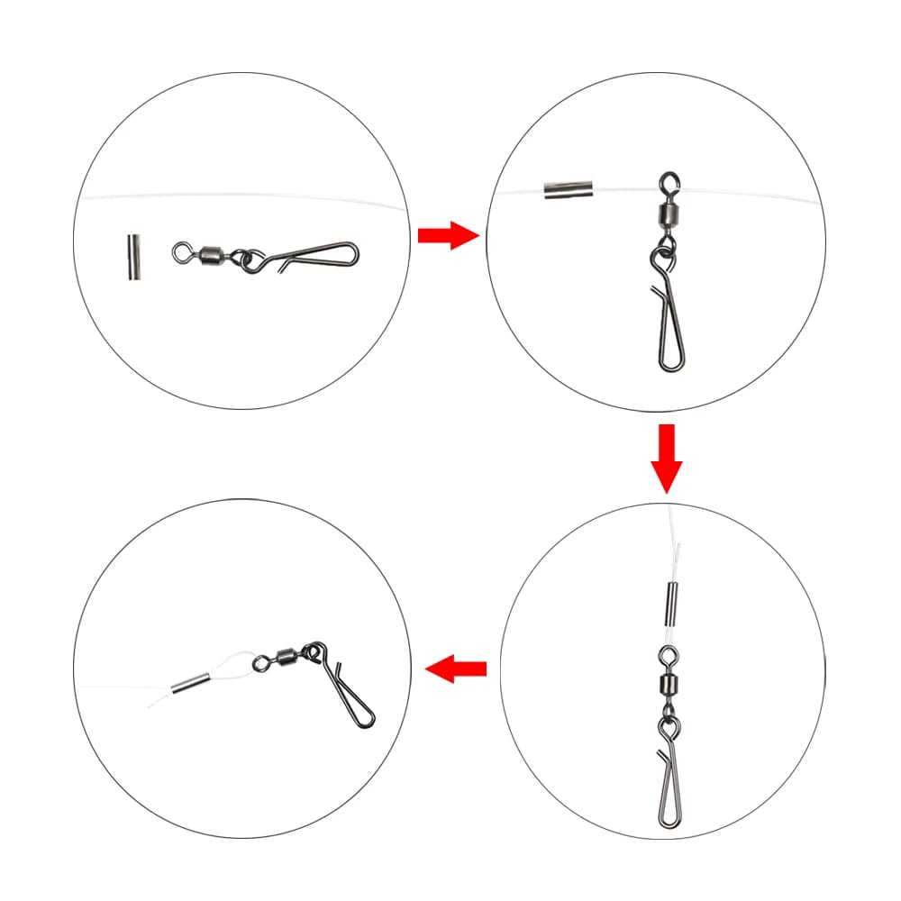 100 manchons de sertissage cuivre ronds pour ligne de pêche - Tubes aluminium 1.0mm-2.8mm accessoires mer