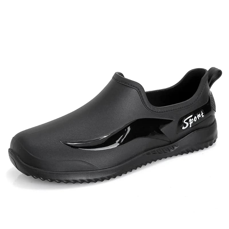 Bottes de pluie basses mode homme pour pêche loisir antidérapantes résistantes en PVC facile à enfiler