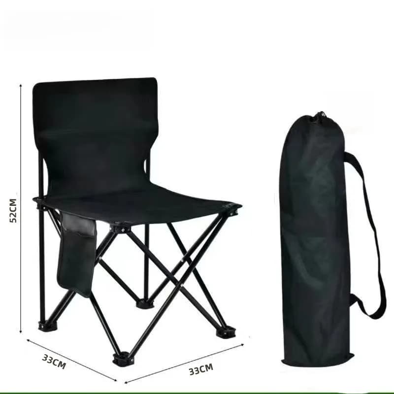 Chaise pliante portable pêche plage - Siège camping léger avec dossier pour activités extérieures