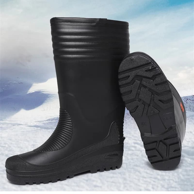 Bottes de pêche hiver imperméables hommes femmes doublure chaude neige antidérapantes
