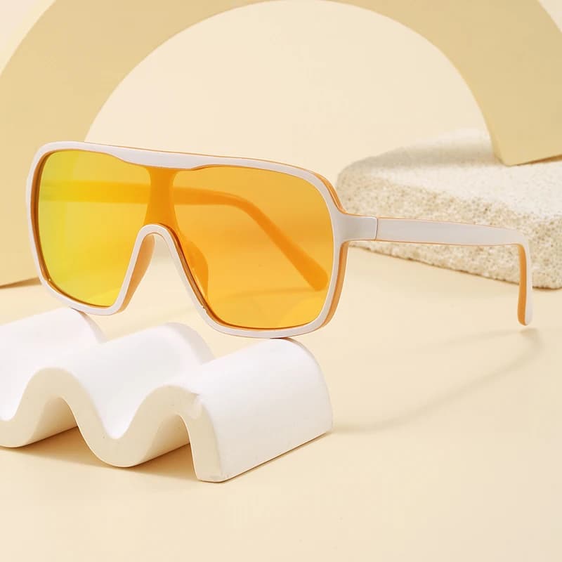 Lunettes de soleil carrées tendance grandes montures femmes gradient pilote UV400