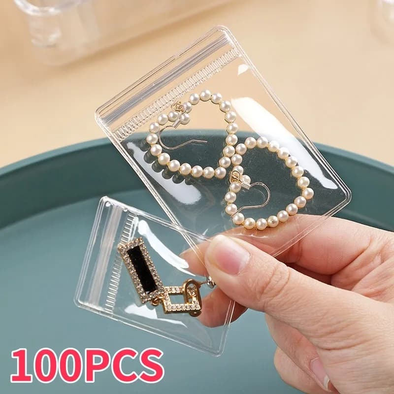 Sacs zip PVC épais transparents rangement bijoux pêche leurres hameçons accessoires