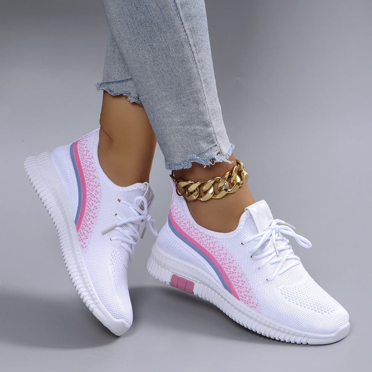 Chaussures plates mesh été femme respirantes pêche casual sneakers soldes livraison gratuite