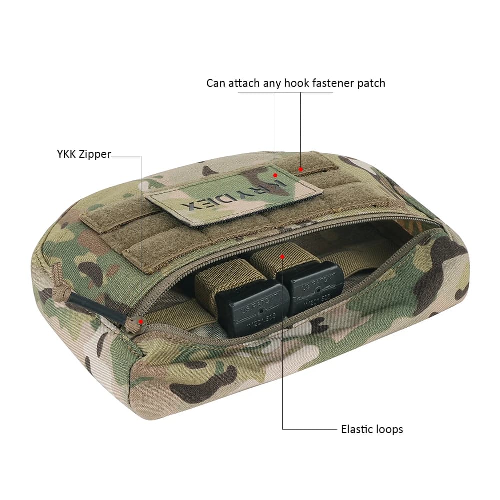 Poche drop tactique KRYDEX pour gilet JPC - Sac banane utilitaire pour accessoires de pêche