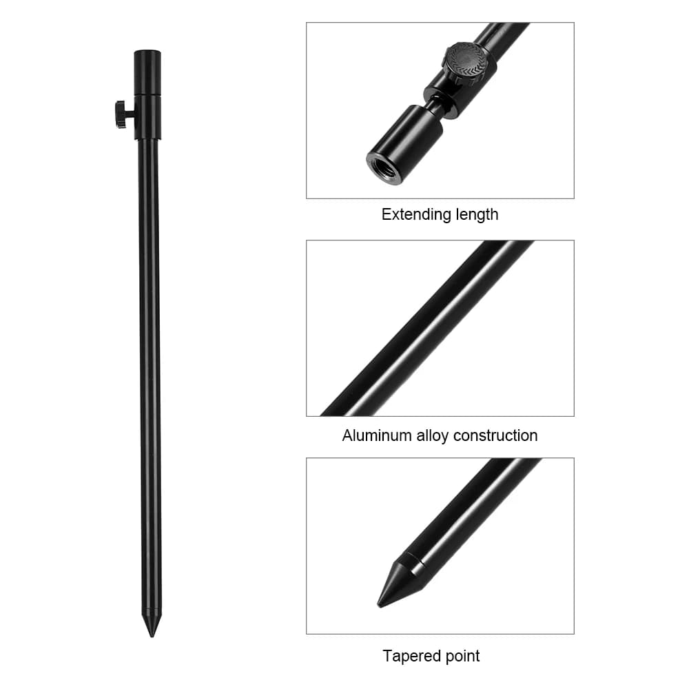 Bancstick aluminium extensible 34-56cm Coonor pour rod pod et alarmes de pêche à la carpe