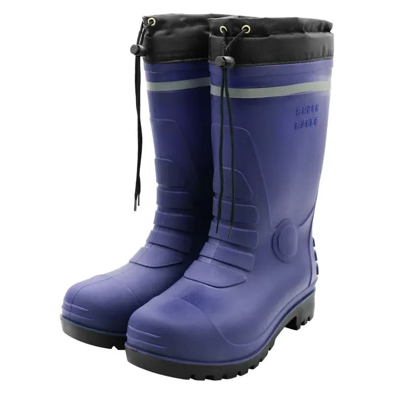 Bottes travail homme hiver doublure polaire chaude imperméables sécurité réfléchissantes mine genou