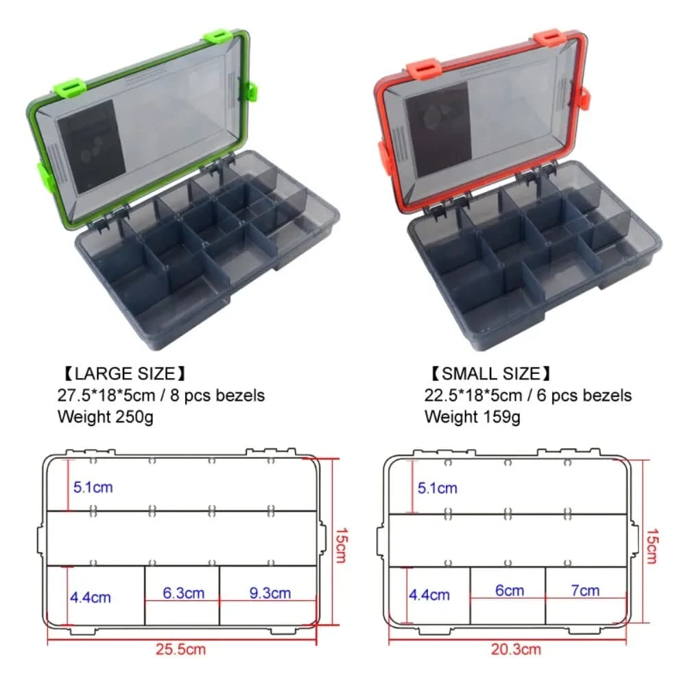 Boîte de pêche étanche grande capacité pour leurres hameçons et accessoires rangement organisé
