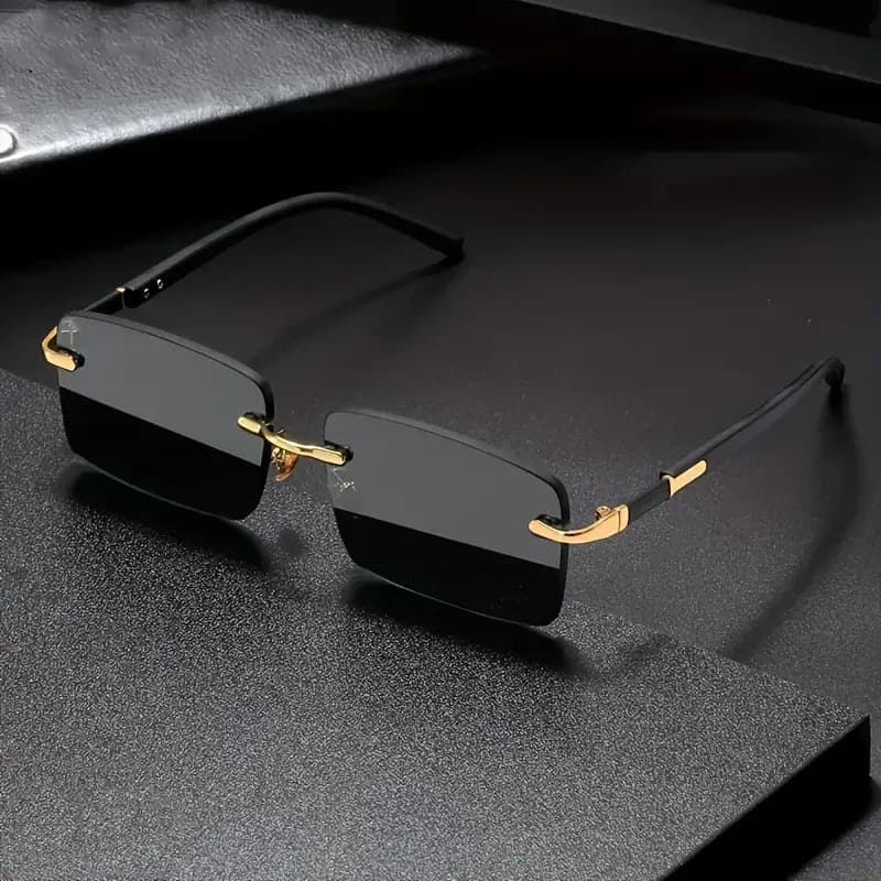 Lunettes de soleil sans monture rectangulaires pour pêche voyage - Hommes et femmes