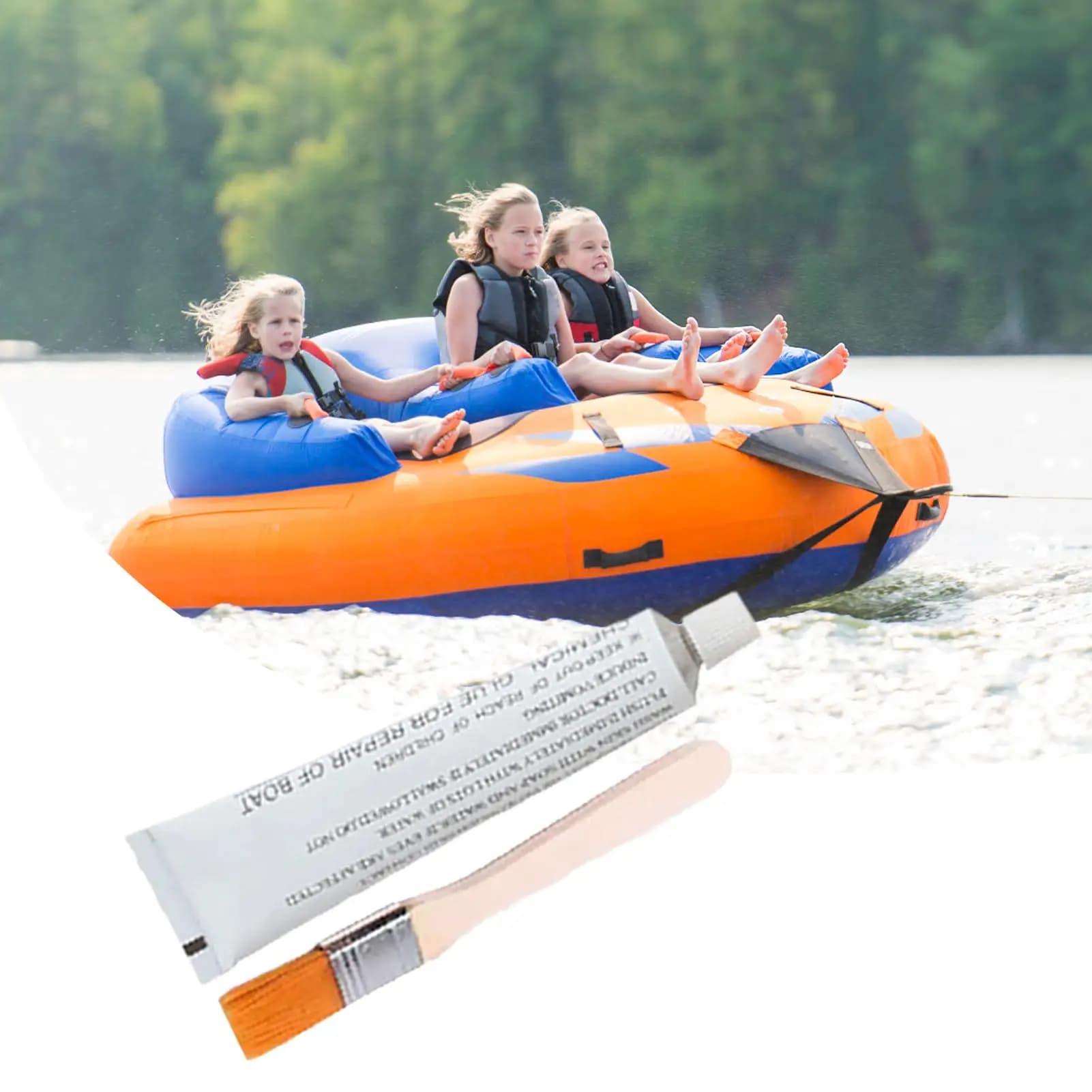 Mastic étanche réparation bateau gonflable - Scellant haute résistance pour radeaux et équipements piscine
