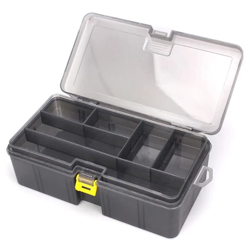 Boîte de pêche étanche et durable double face pour leurres et appâts plastiques