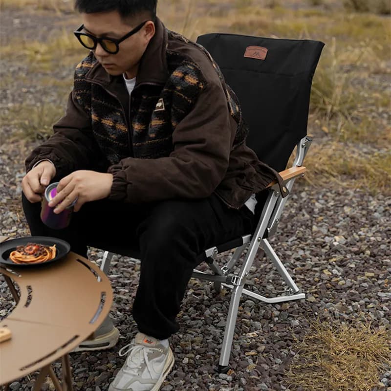 Chaise camping pliante renforcée Oxford 600D Mountainhiker dossier renforcé portable pêche randonnée