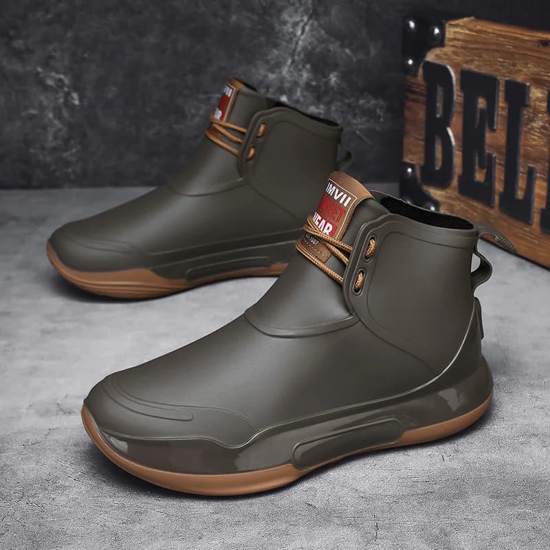 Bottes mi-mollet pêche imperméables hommes 2025 - Chaussures caoutchouc antidérapantes semelle épaisse