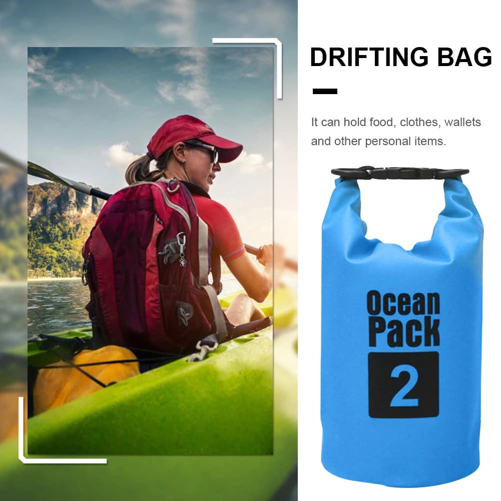 Sac étanche 2L/3L/5L/10L rafting kayak rivière - Dry bag flottant trekking nautique voile canoë