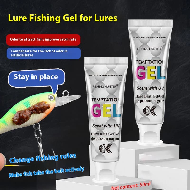 Gel attractant pêche 50ml - Odeur poisson intense pour appâts - Attire carpe, truite, brochet