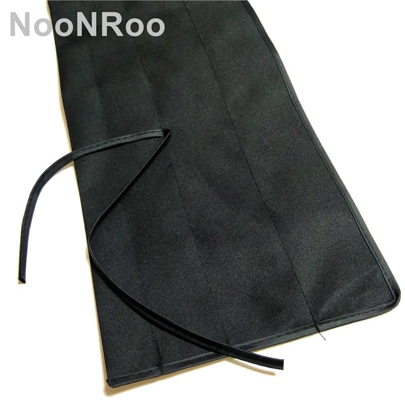 Sac transport canne à mouche 4 sections coton noir - étui de protection qualité premium 3 pièces