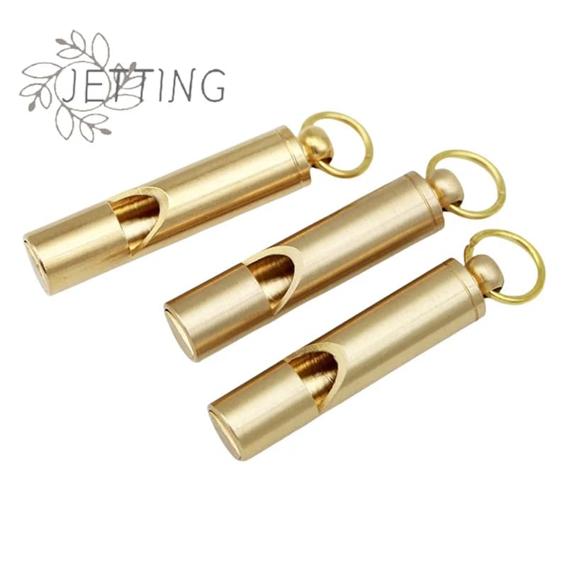 Sifflet en laiton haute puissance - Accessoire sécurité outdoor pour pêche et camping