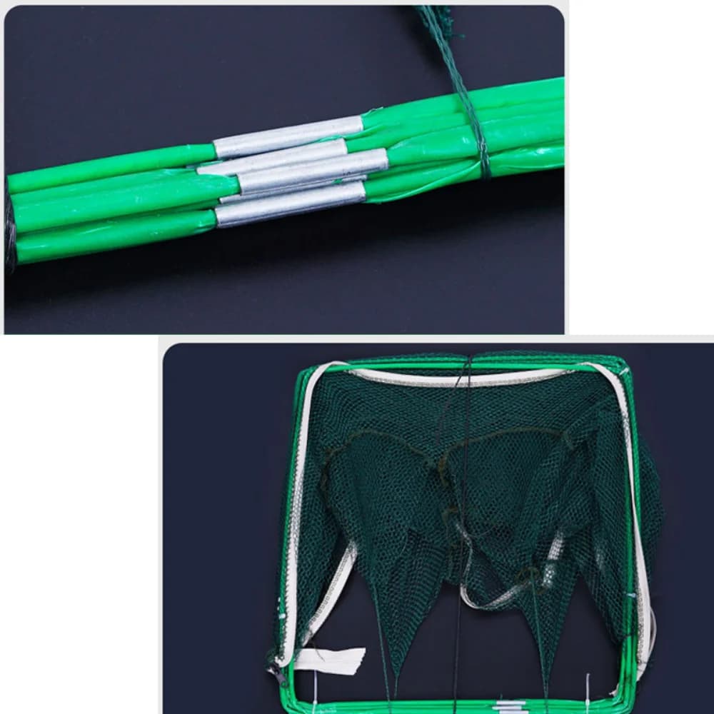 Filet pliable pour écrevisses, crabes et poissons - Maillage robuste pour pêche polyvalente