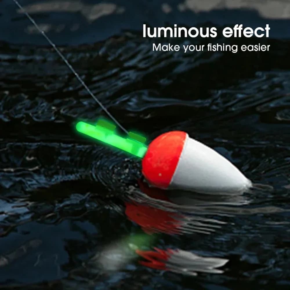 20 lumineux clipables pour canne à pêche de nuit, indicateur de touche par induction avec flotteurs