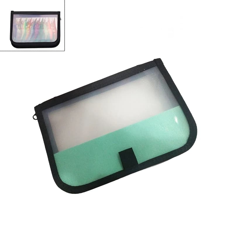 Sac rangement leurres plastique transparent double fermeture étui pêche portable visuel hameçons