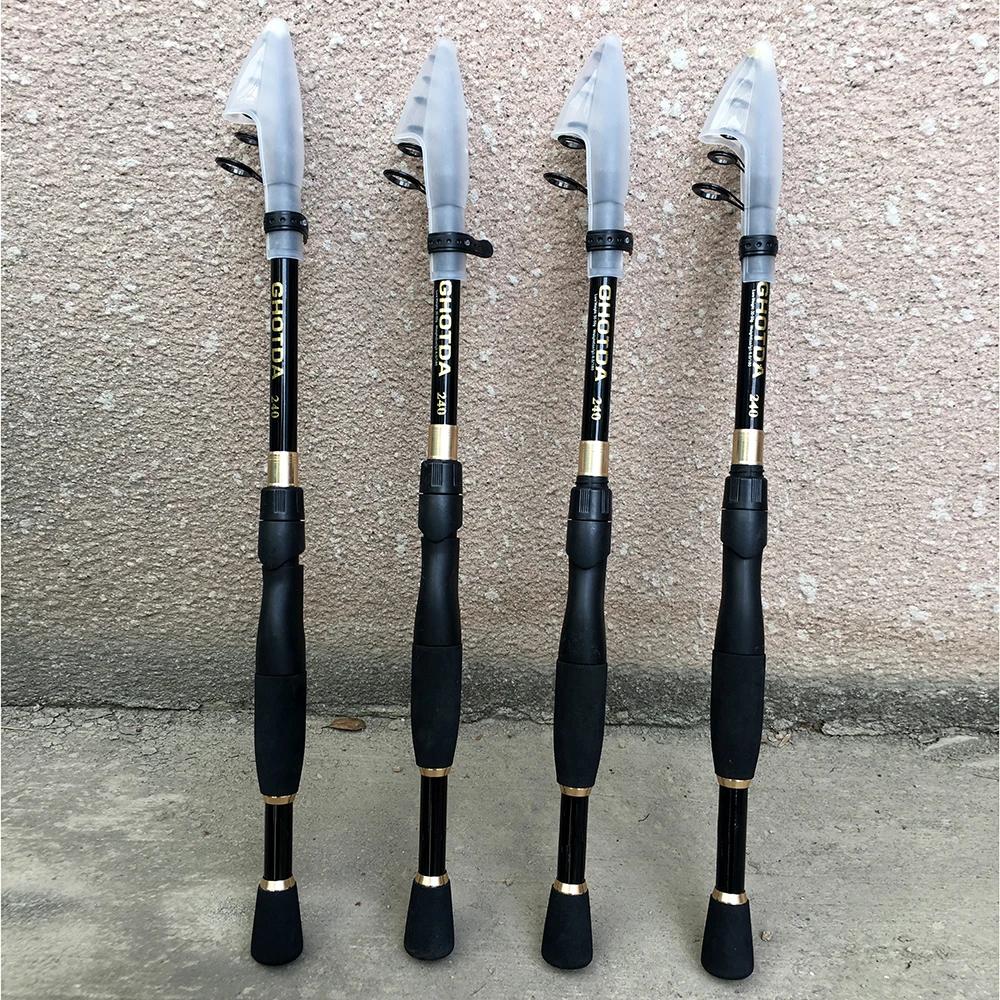 Canne télescopique pêche ultralégère 1.6-2.4m carbone pour leurres 10-30g - Sensibilité maximale