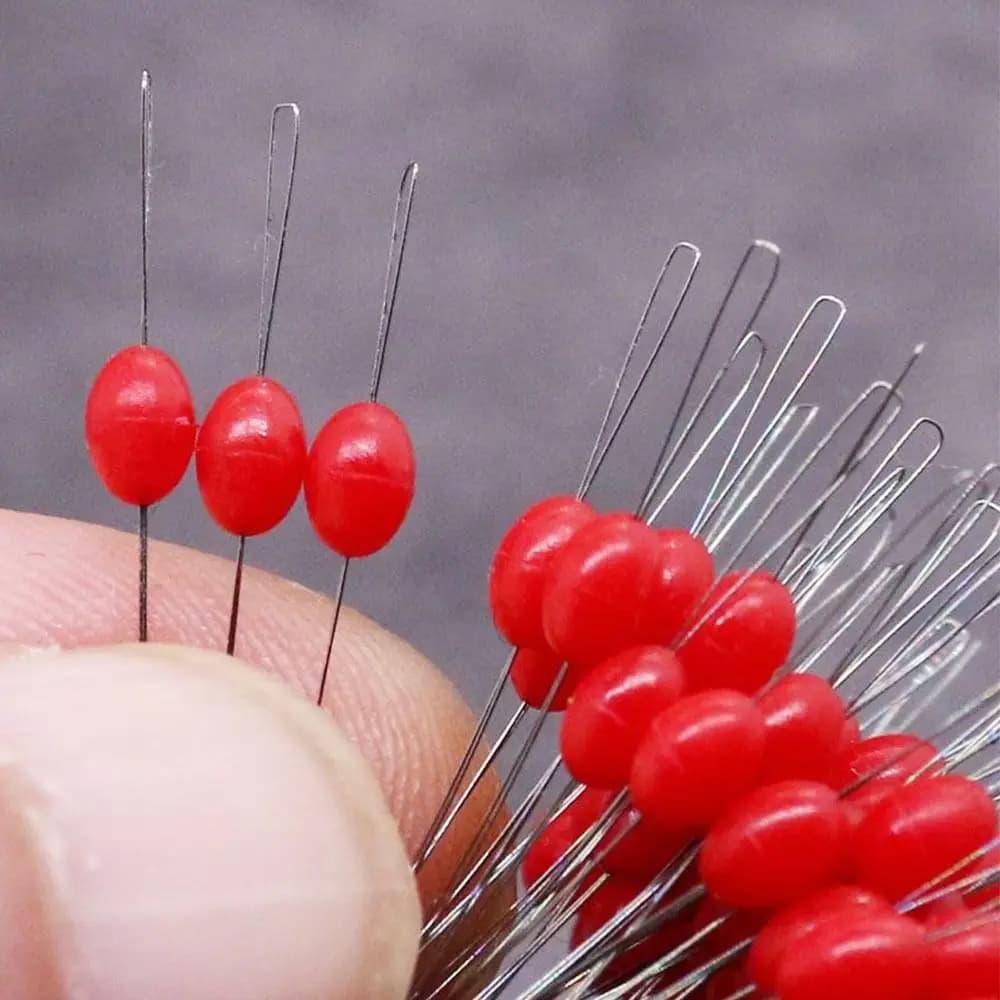 100 pièces flotteurs pêche olivier en silicone avec connecteur résistant pour ligne et stopper espace haricot