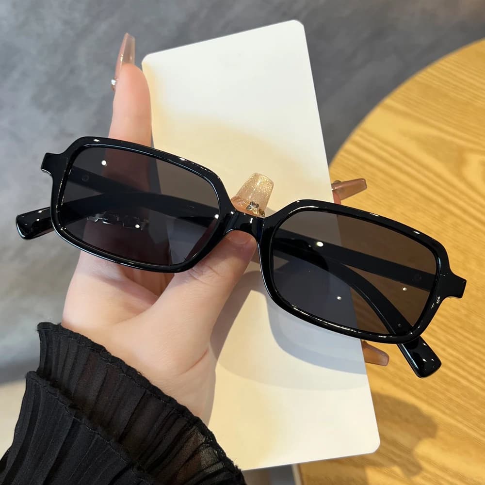 Lunettes de soleil rectangulaires pêche - Style minimaliste unisexe UV400 pour pêcheurs élégants