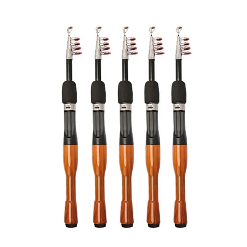 Canne télescopique liège carbone portable pêche nomade - accessoire pêche extérieur lancer compact